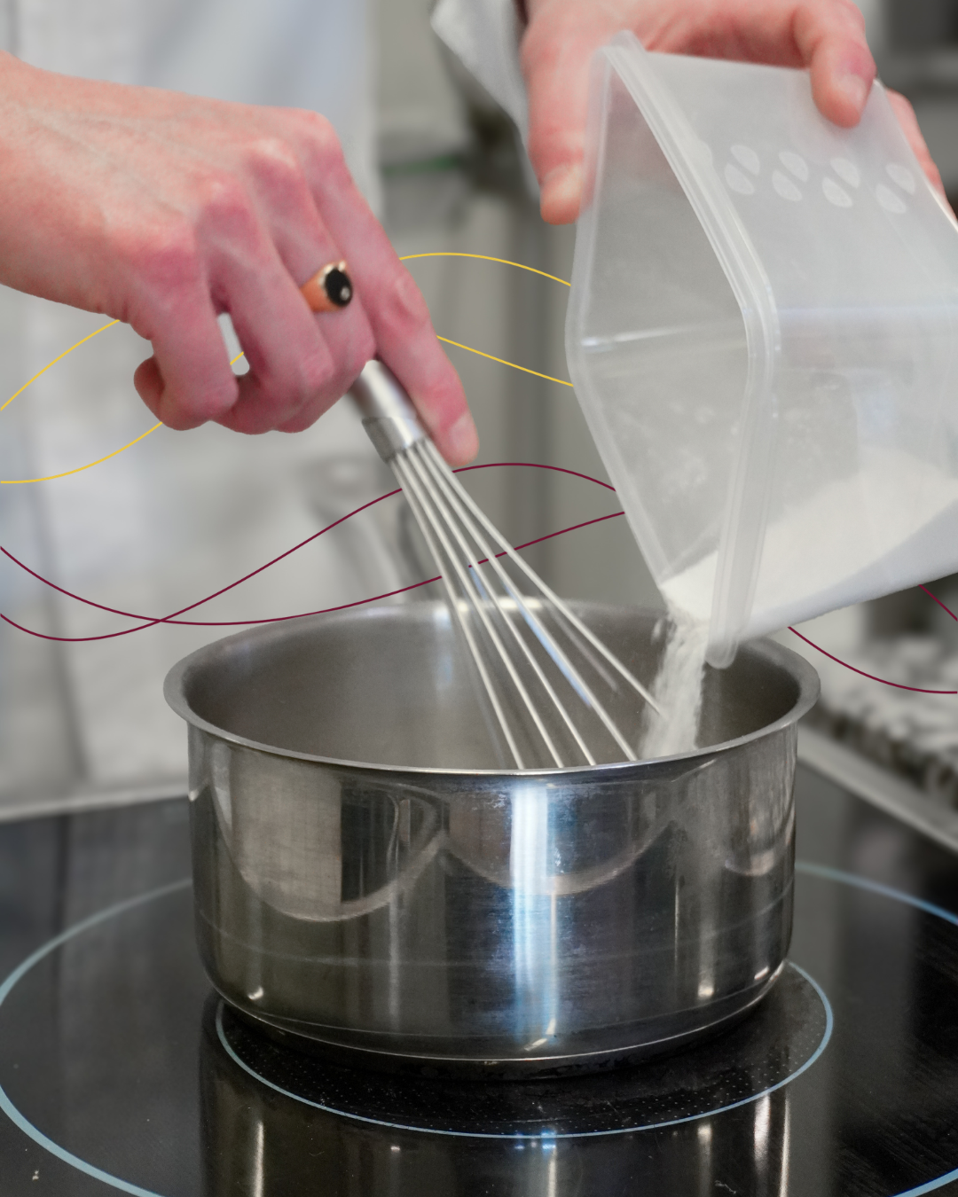 Chef pâtissier qui cuisine